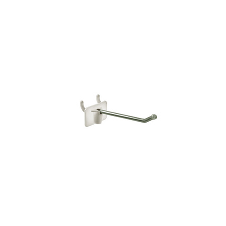 AZAR DISPLAYS 2-Piece 2.5" Metal Wire Hook Plastic Attached Back: 0.148" Dia., PK50 701202